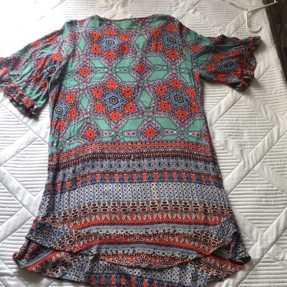 Democracy| Dress| Women’s| Size 1X|. Multicolor, green, orange, blue Bohemian - Picture 10 of 16